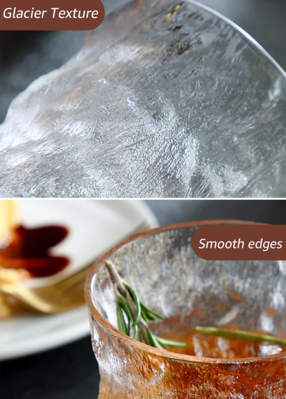 Glacier Texture Glass With Smooth Edges Luxury Drinkware