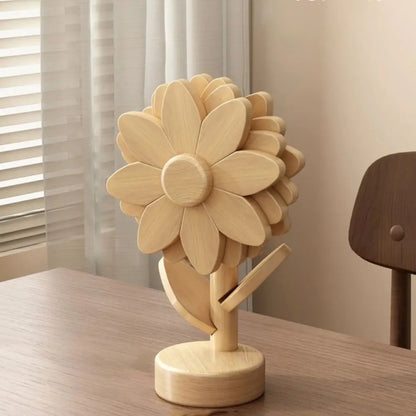 Biscuit Color Trivet Flower Beige Wood Functional Decor On Table