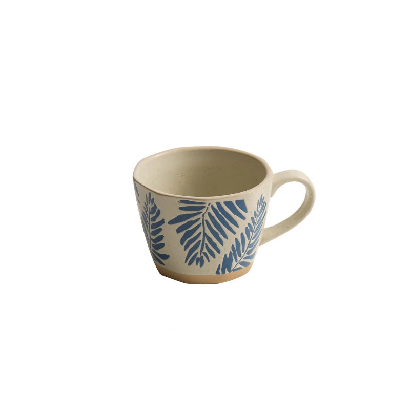 Blue Garden Impressions Ceramic Mug With Exposed Base