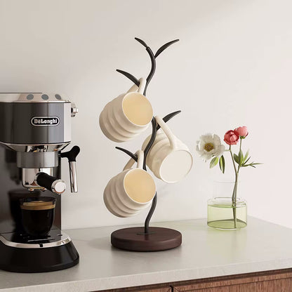 Coffee Counter Mug Tree Cafe Style Decor For Plant Lovers Sprout Hanging Cup Stand