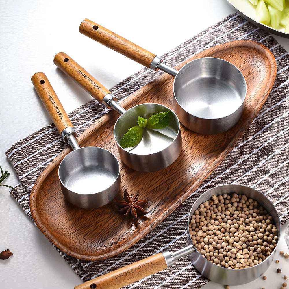 Healthy Kitchen Tools Plastic Free Measuring Cups Light Version