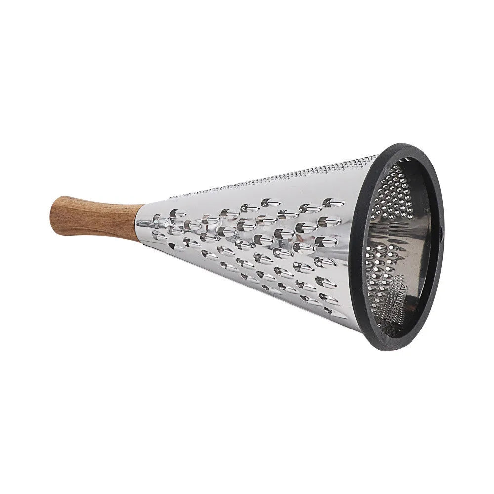 Luxury Chef Stainless Steel Cone Grater With Wood Handle