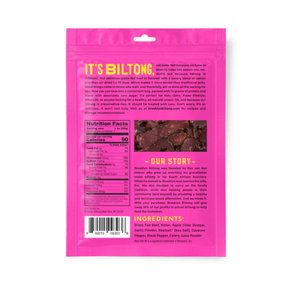 It's Biltong Not Jerky Grass Fed Beef Peri Peri Brooklyn Biltong Ingredients