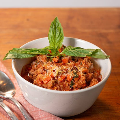 Healthy Fettuccine Ala Bolognese With Fresh Basil Made With Diet Friendly It's Skinny Fettuccini Noodles