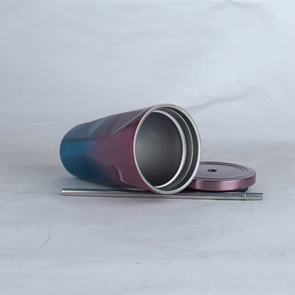 Inside The Prismatic Stainless Steel Tumbler Cup With Lid And Reusable Straw