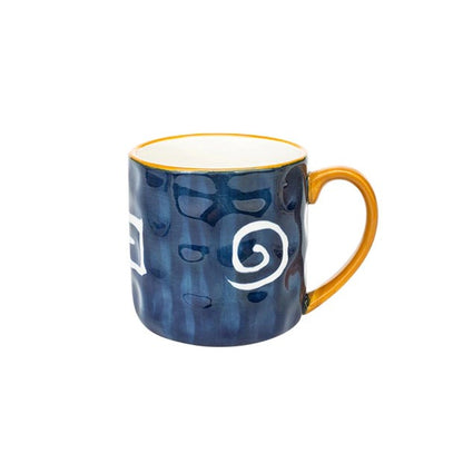 Nautical Style Dimpled Mug Nautilus Pattern